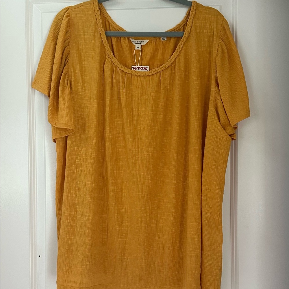 Max Studio Mustard Yellow Women's Blouse